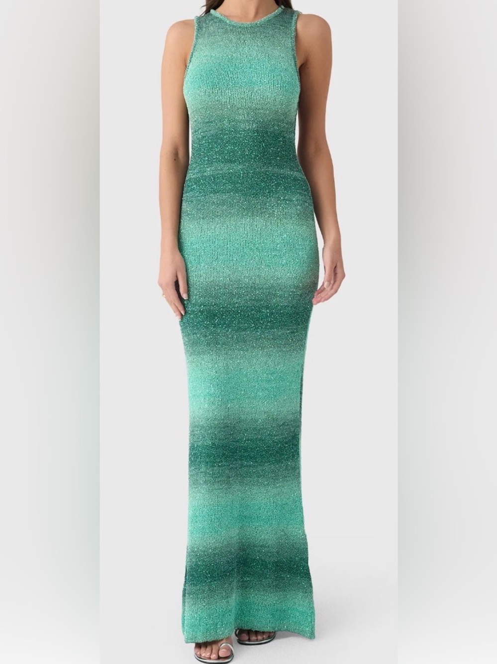 Asta Resort Natalia Ombre Dress - Palm Green Sequin NEW NWT